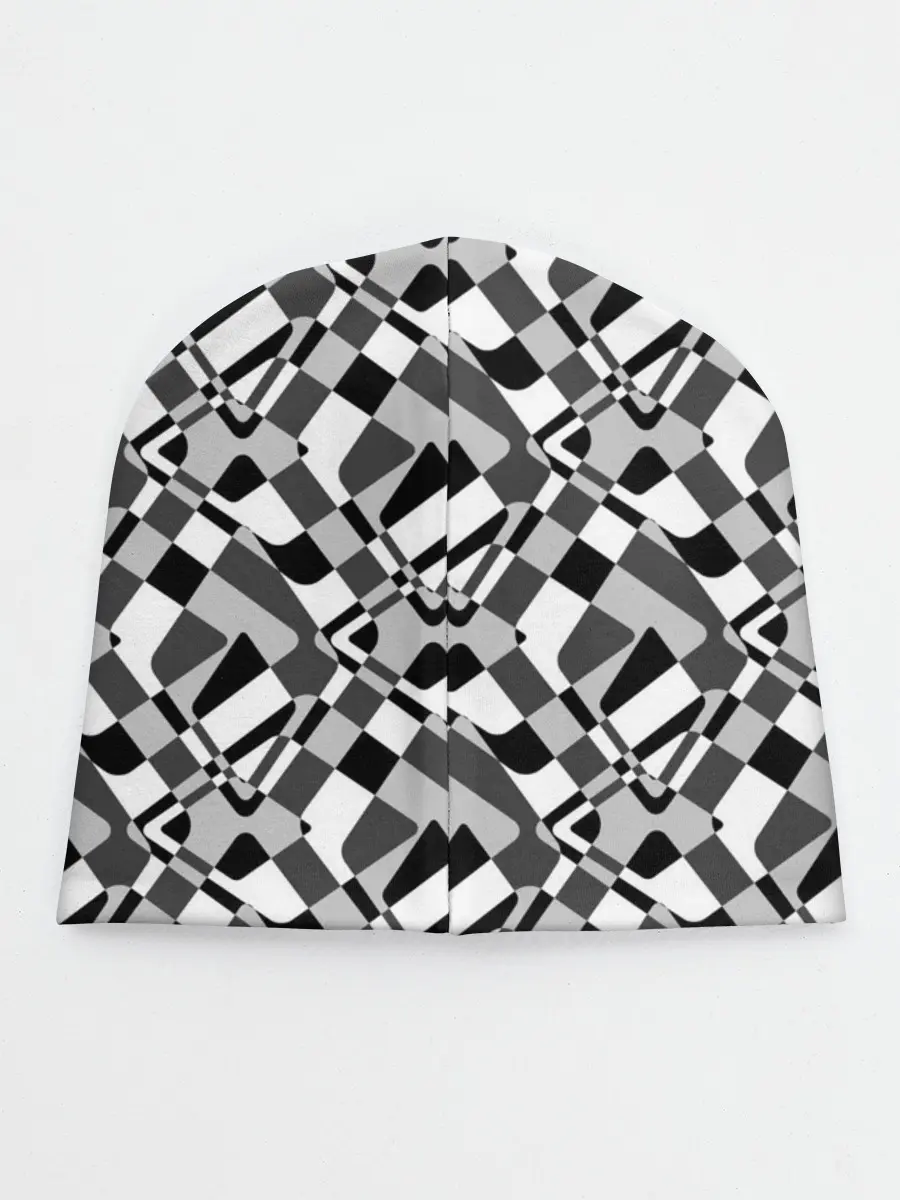 Детская шапка / Черно-белый абстрактный узор