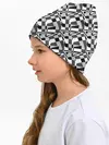 Детская шапка / Черно-белый абстрактный узор
