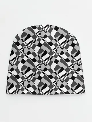 Детская шапка / Черно-белый абстрактный узор
