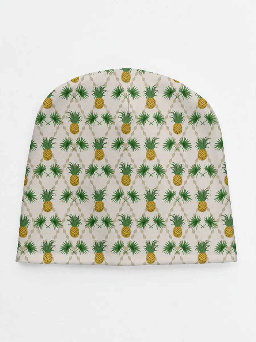 Детская шапка / Узор ретро Ананасы