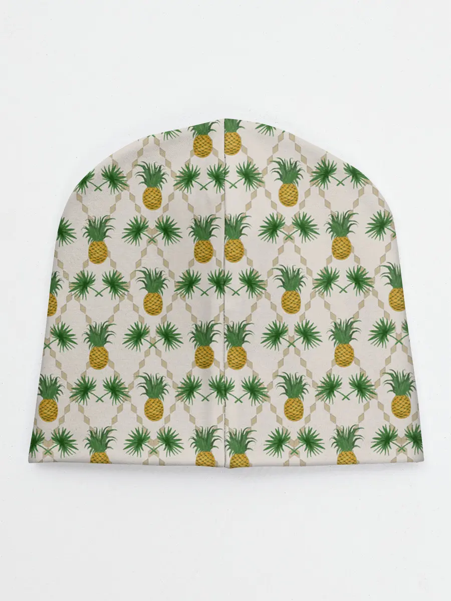 Детская шапка / Узор ретро Ананасы