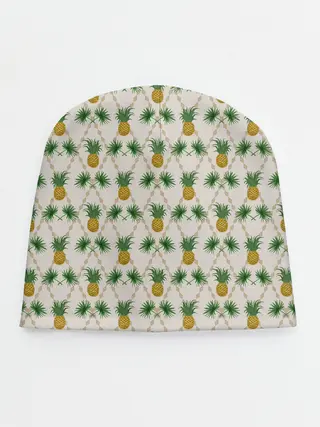 Детская шапка / Узор ретро Ананасы