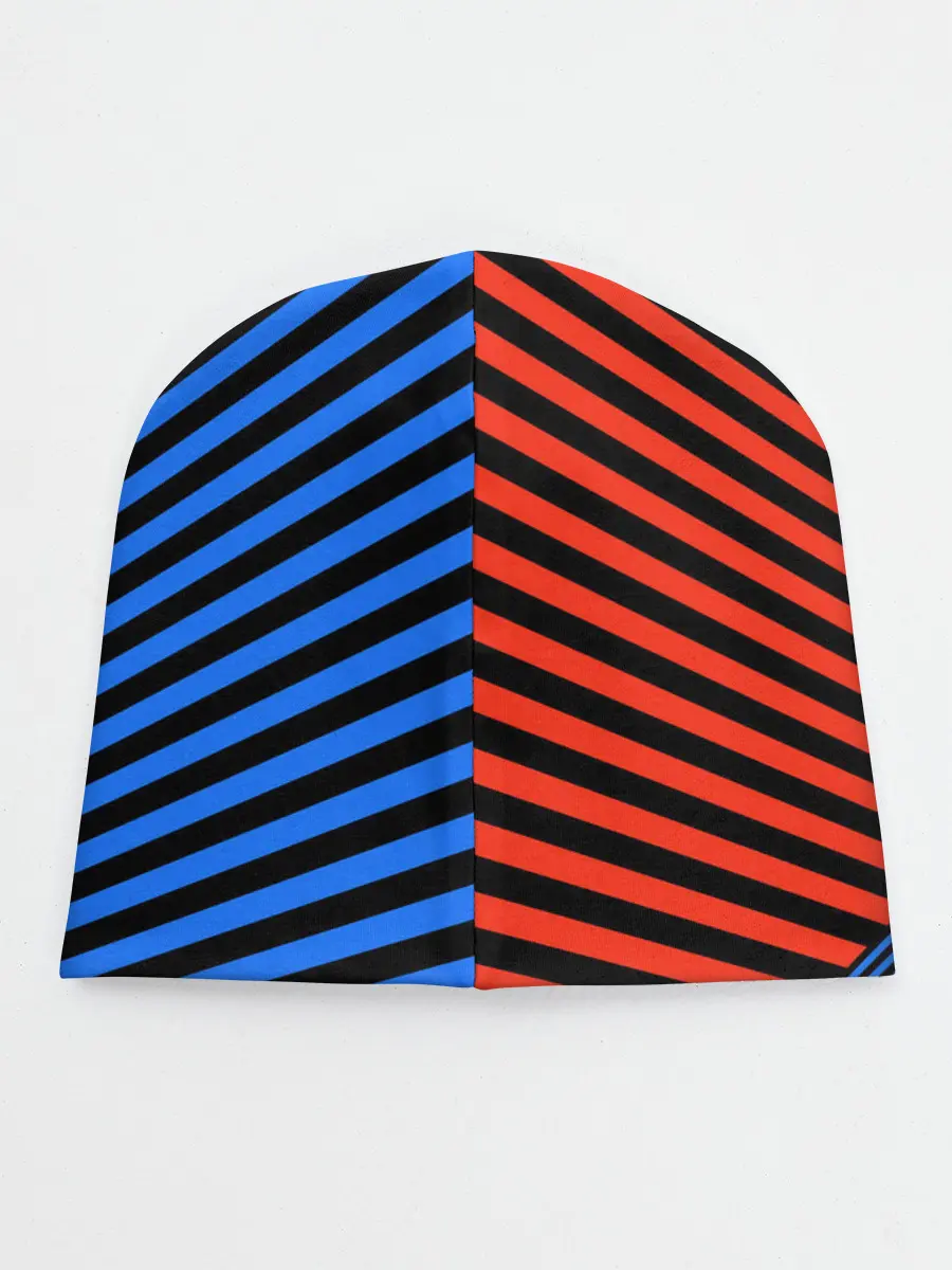 Детская шапка / Комбинированный полосатый узор