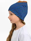 Детская шапка / Комбинированный полосатый узор