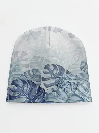Детская шапка / Синие листья