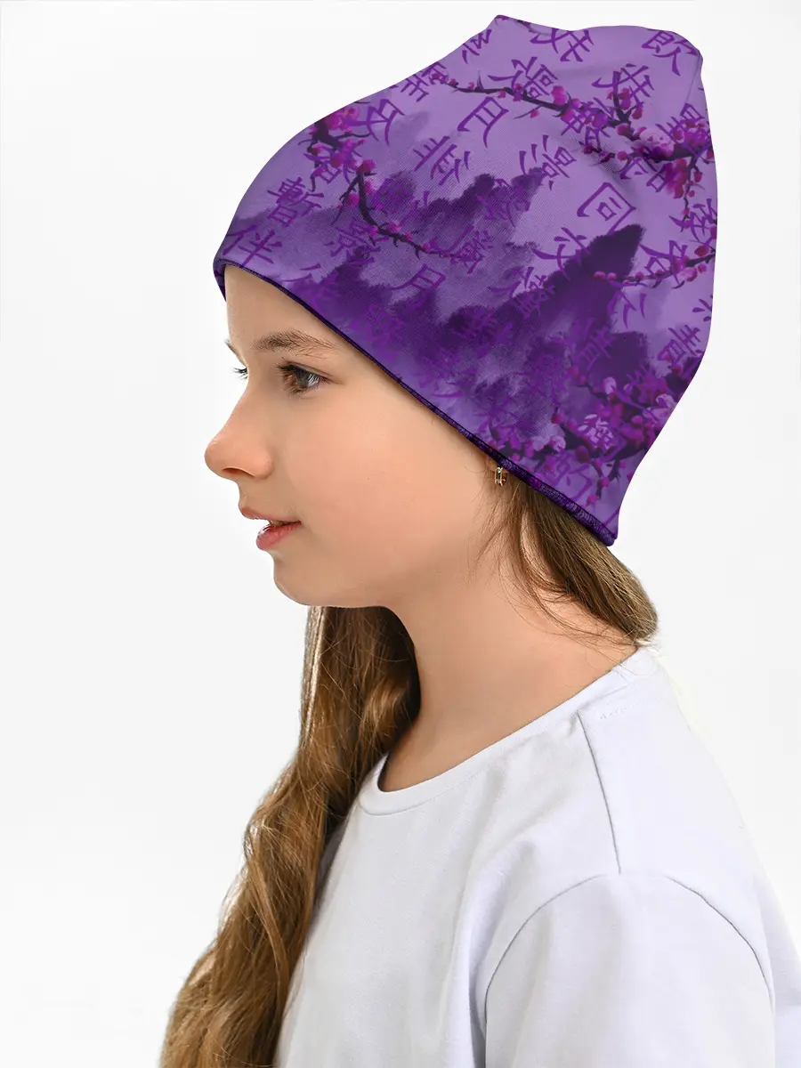 Детская шапка / фиолетовый китай