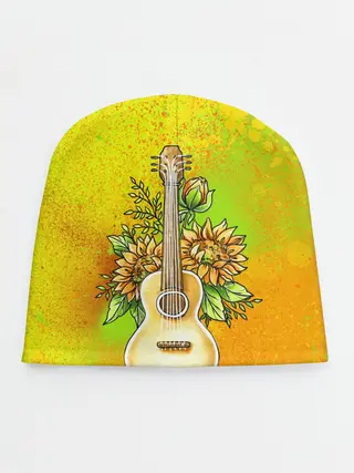 Детская шапка / Гитара и подсолнухи