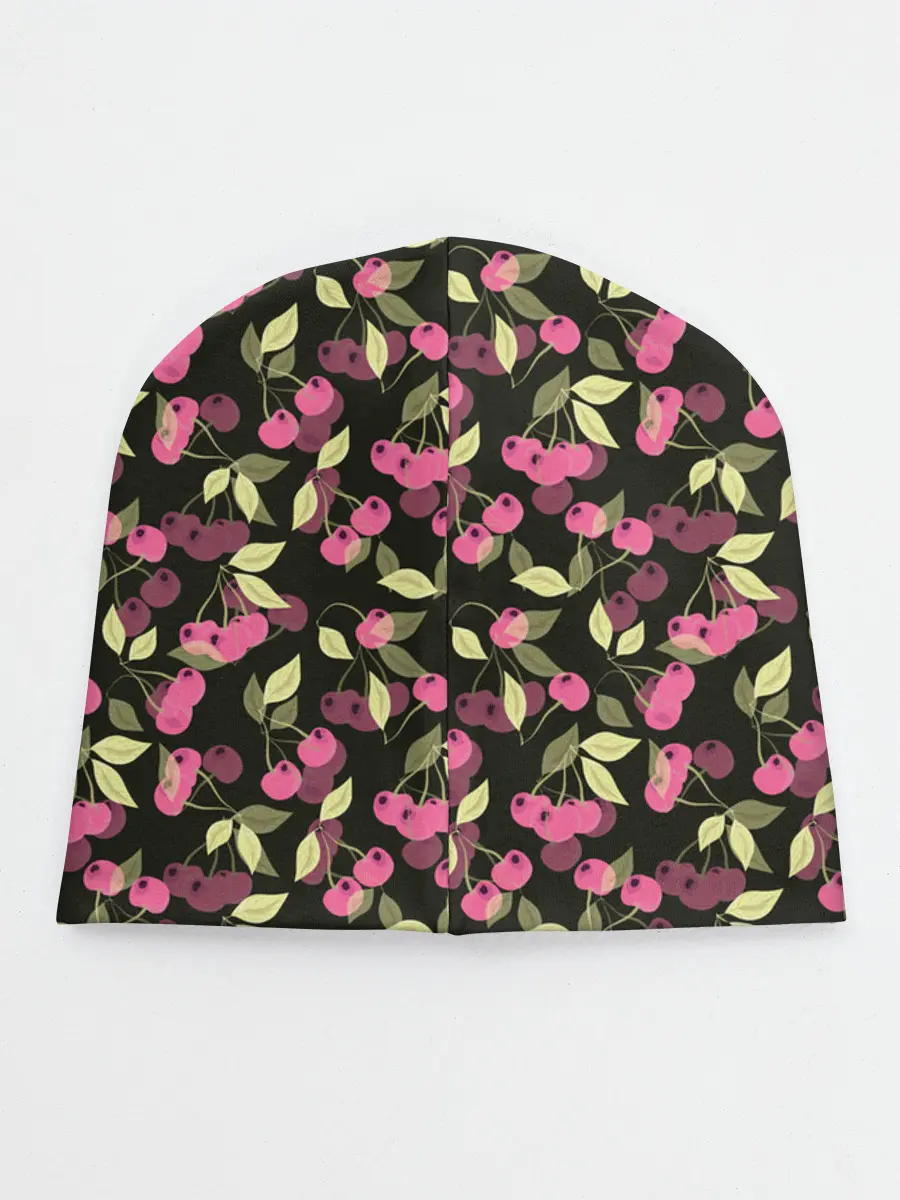 Детская шапка / Вишневый узор