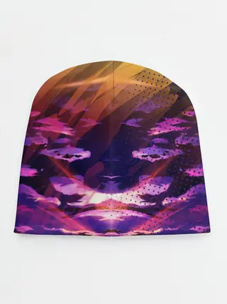 Детская шапка / Закат. Облака