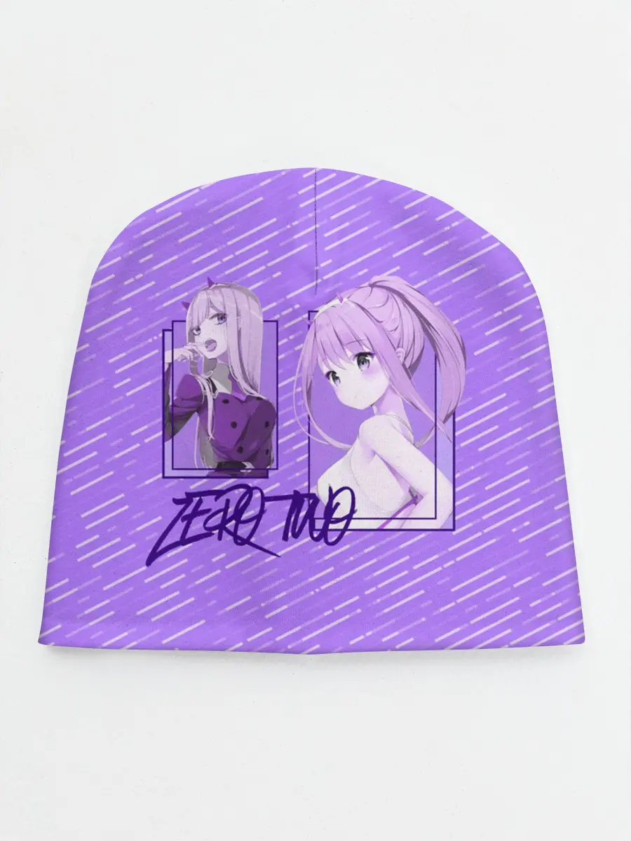 Детская шапка / Zero Two в прямоугольнике