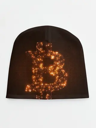 Детская шапка / СВЕТЯЩИЙСЯ BITCOIN