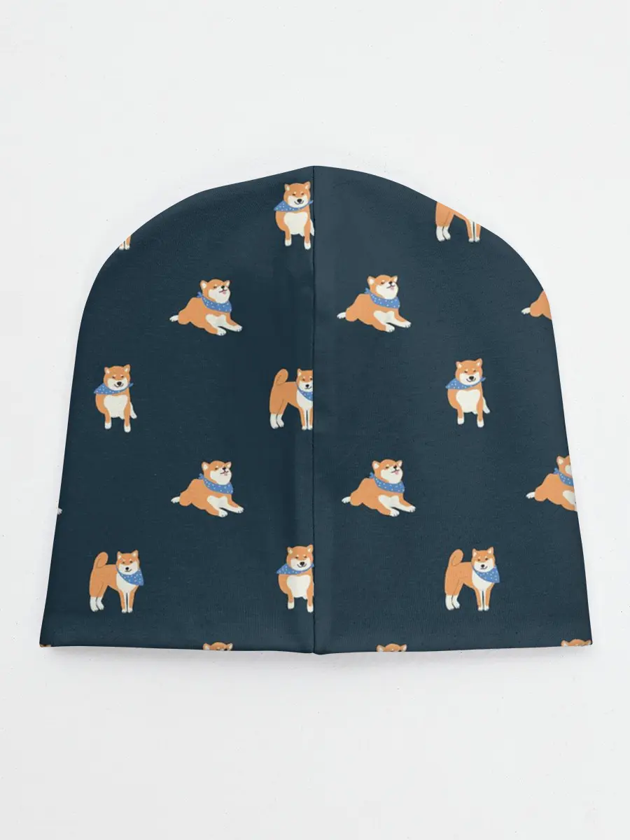 Детская шапка / Шиба ину паттерн