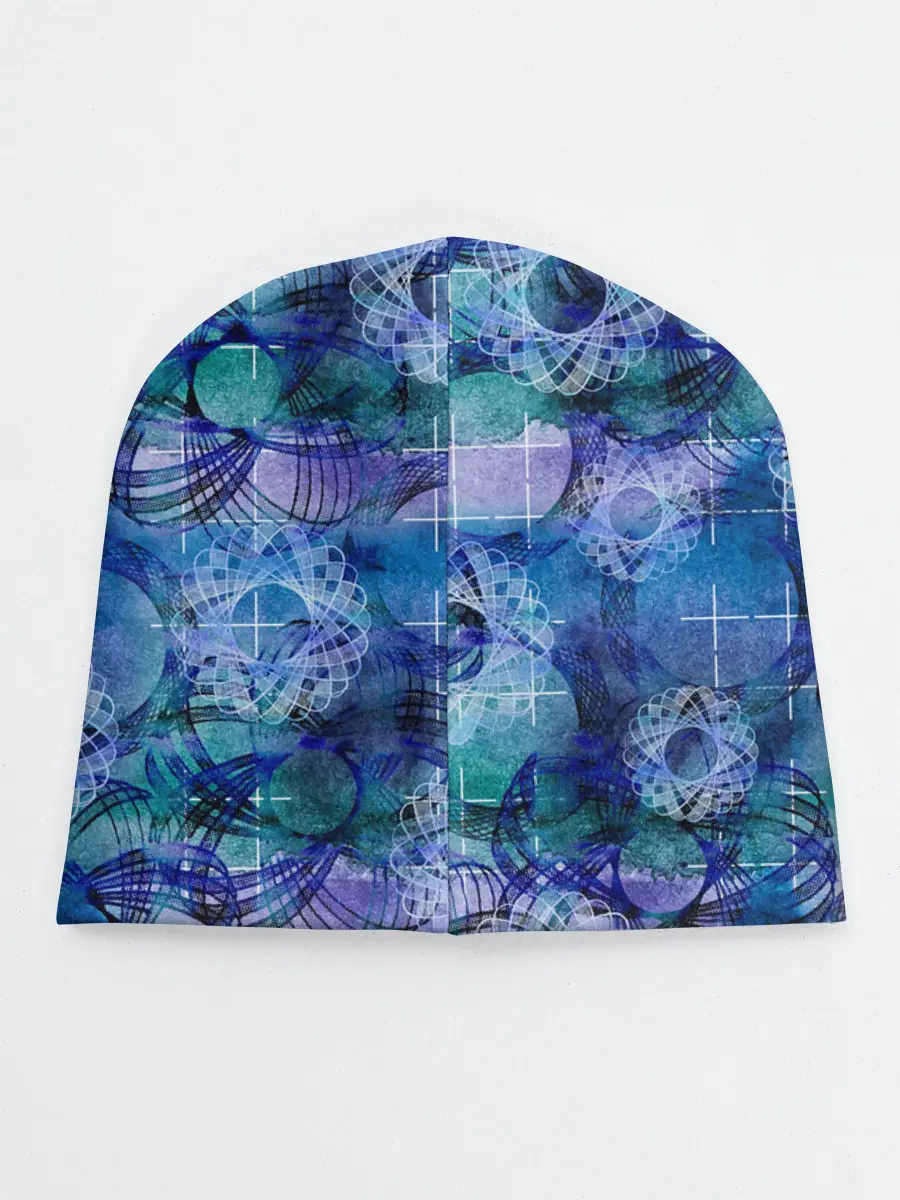 Детская шапка / Абстракция - акварельный узор