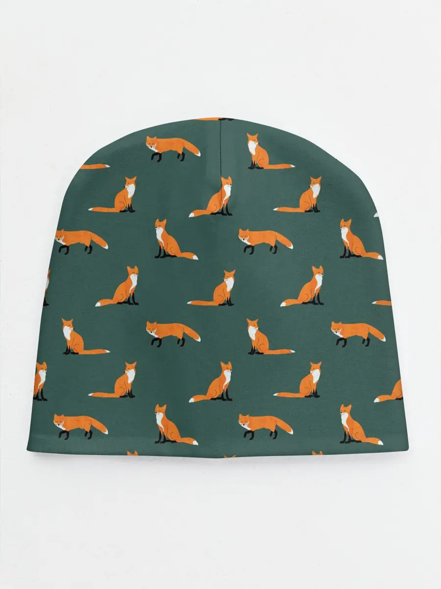 Детская шапка / Лисы паттерн