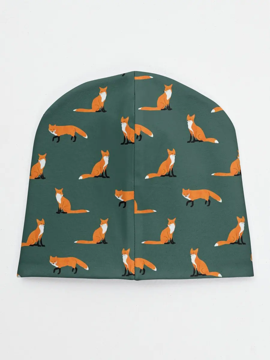 Детская шапка / Лисы паттерн