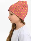 Детская шапка / Лимоны на кораловом