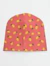 Детская шапка / Лимоны на кораловом
