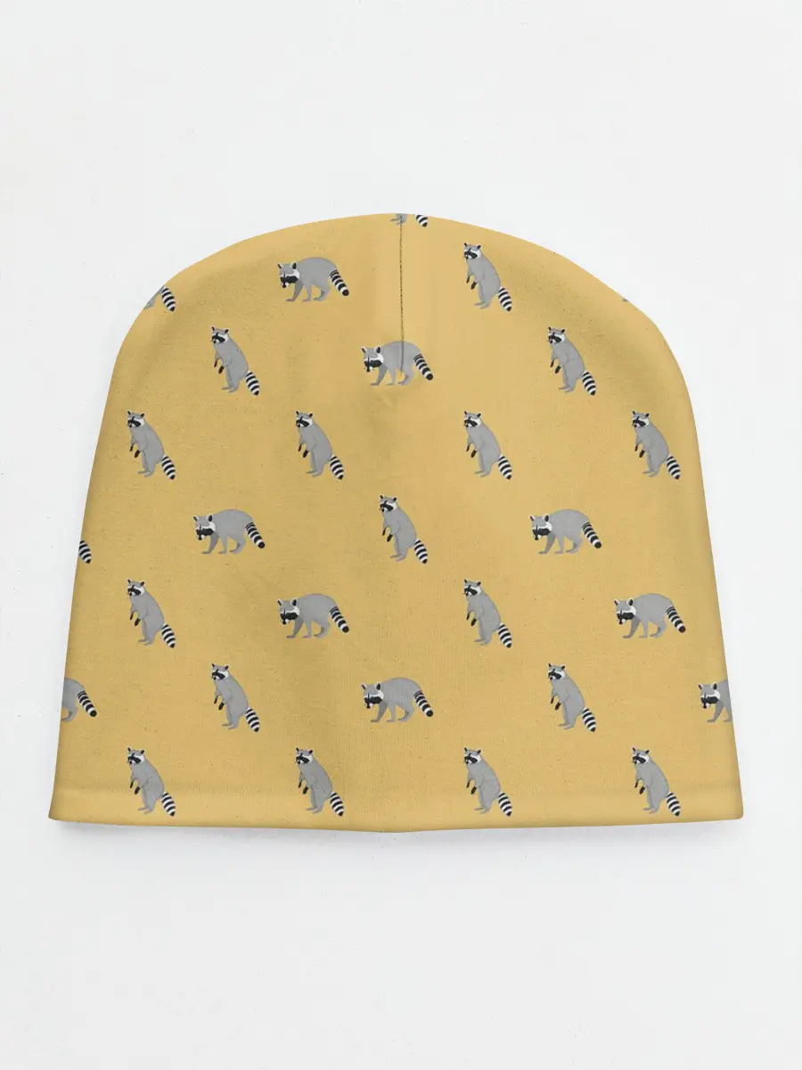 Детская шапка / Еноты паттерн