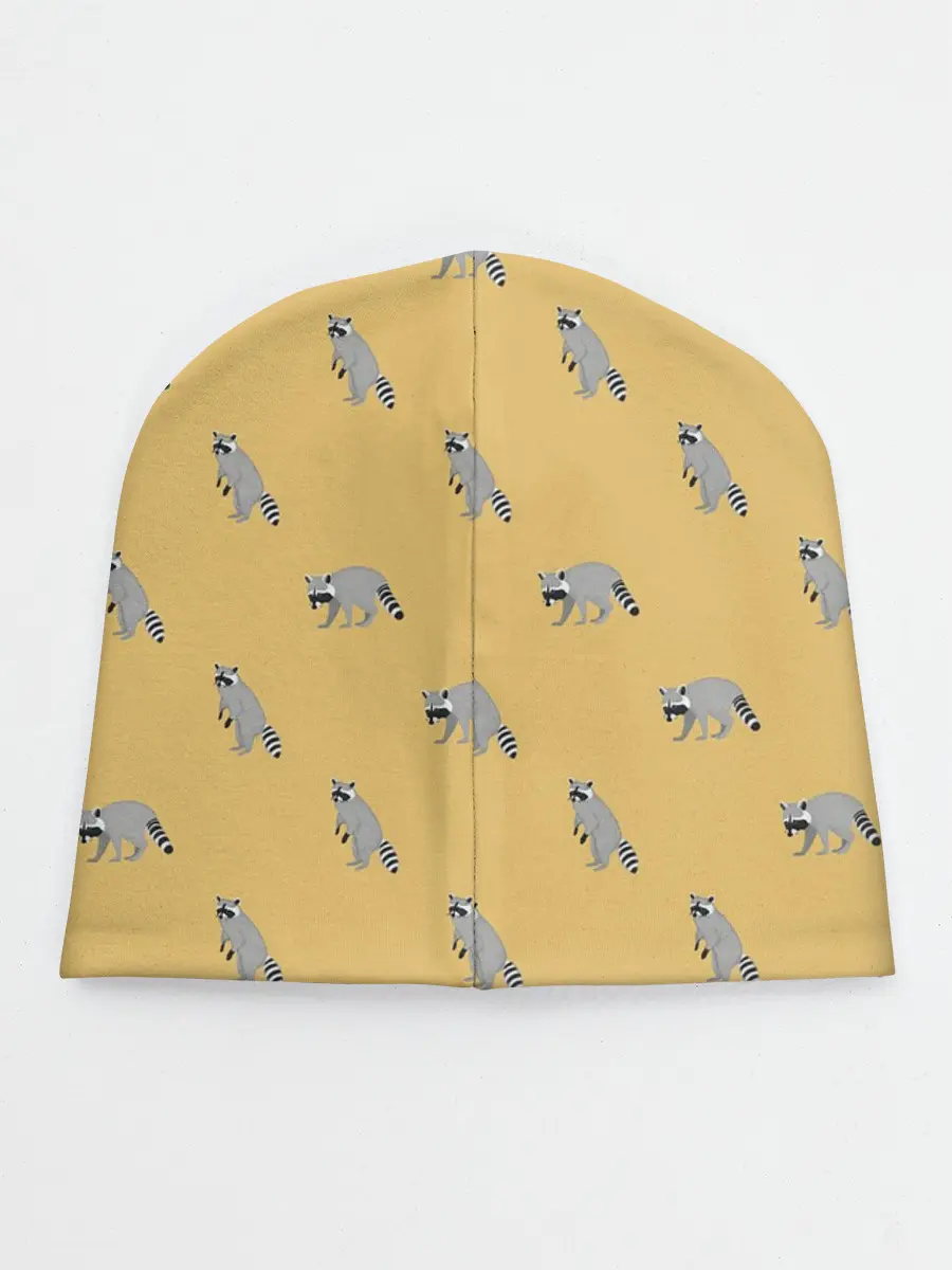 Детская шапка / Еноты паттерн