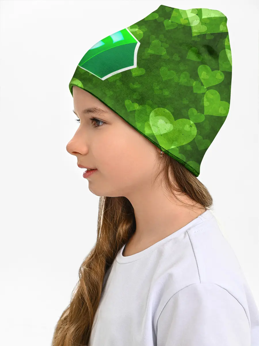 Детская шапка / Geometry Dash | Green Love