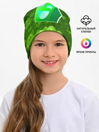 Детская шапка / Geometry Dash | Green Love