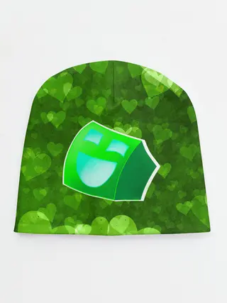 Детская шапка / Geometry Dash | Green Love