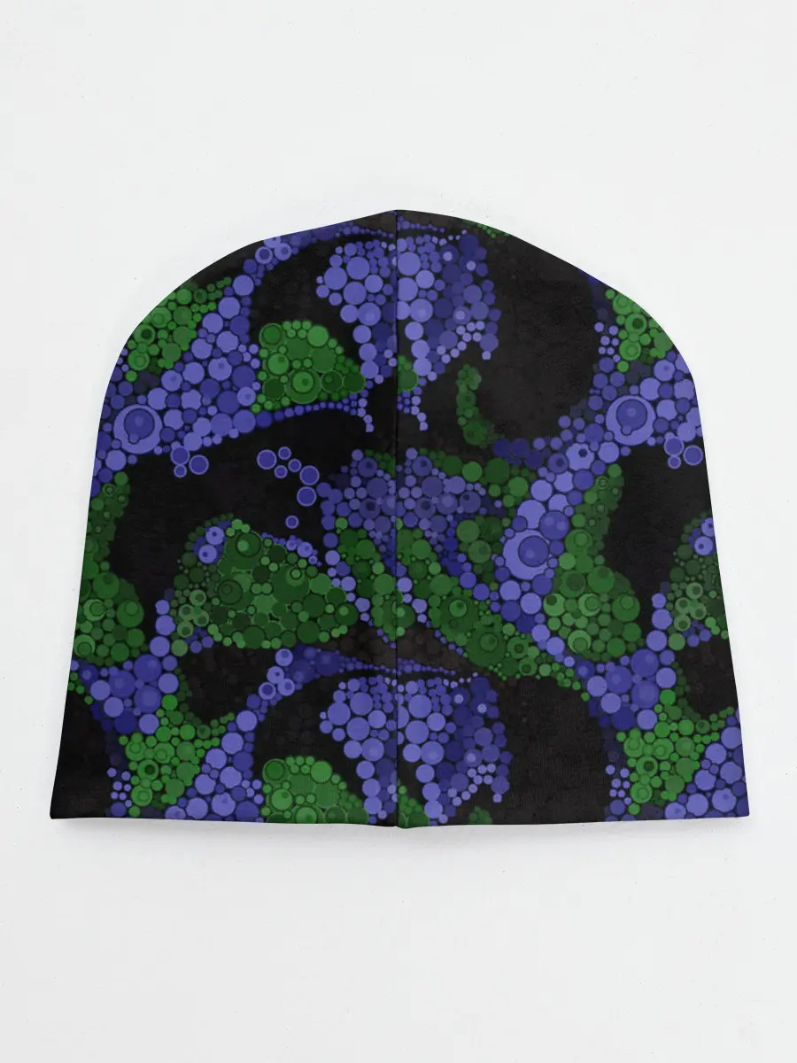 Детская шапка / Абстрактный темный в горох