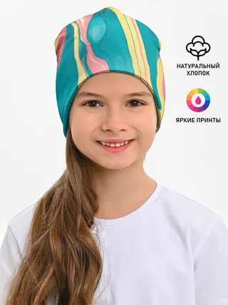 Детская шапка / осенний красочный развод