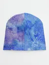 Детская шапка / Акварельные разводы и брызги красок