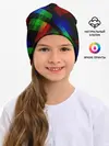 Детская шапка / Разноцветный мраморный узор