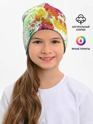 Детская шапка / Красно-жёлтые пятна