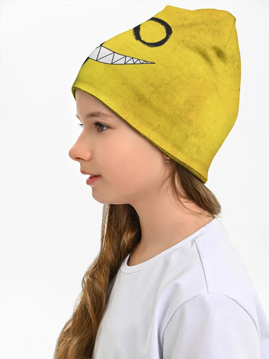 Детская шапка / Yellow and black smile