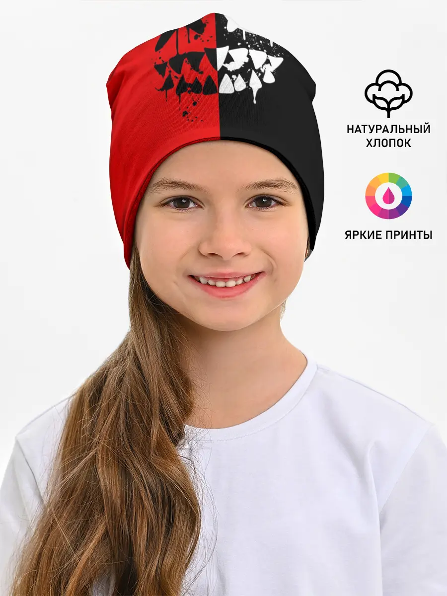 Детская шапка / Smail Black and red