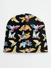 Детская шапка / акварельные птицы