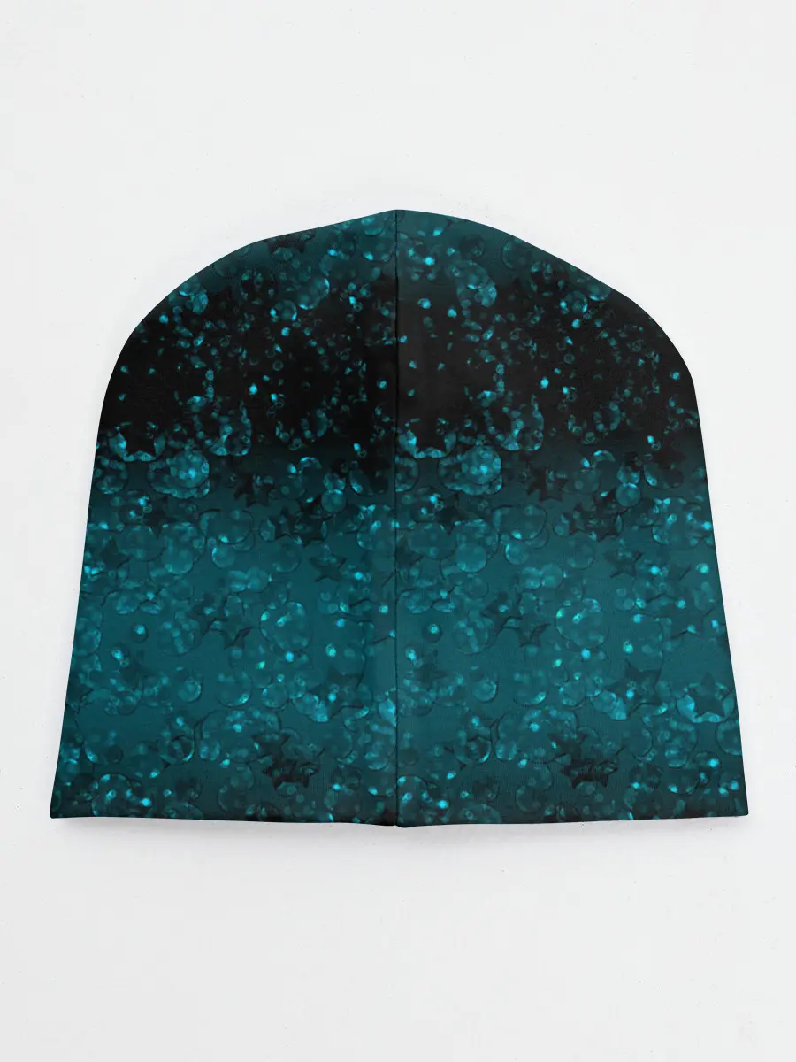 Детская шапка / Черно-синие блестки