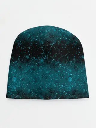 Детская шапка / Черно-синие блестки