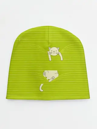 Детская шапка / Котик запутался в нитках