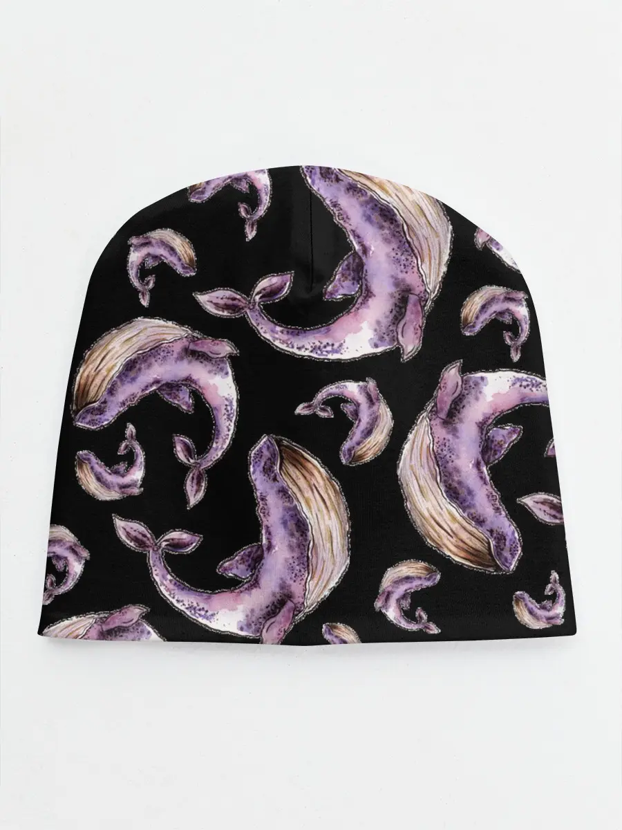 Детская шапка / Лиловые киты