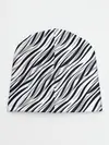 Детская шапка / Черно-белый полосатый тигровый