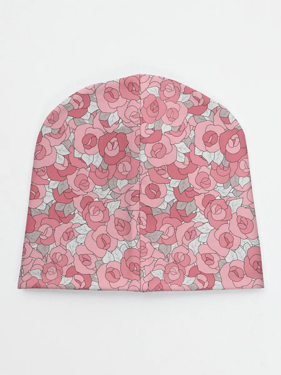 Детская шапка / Нежно коралловые розы