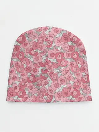 Детская шапка / Нежно коралловые розы
