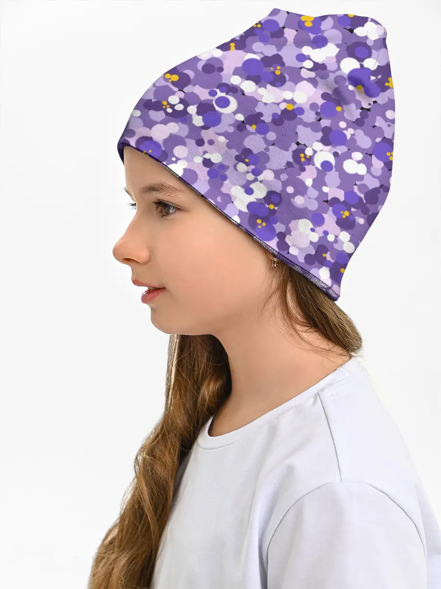 Детская шапка / Анютины глазки узор