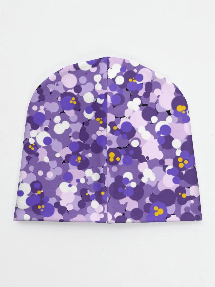 Детская шапка / Анютины глазки узор