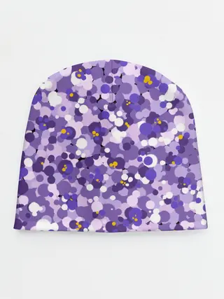 Детская шапка / Анютины глазки узор