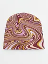 Детская шапка / Красно-золотые разводы красок паттерн