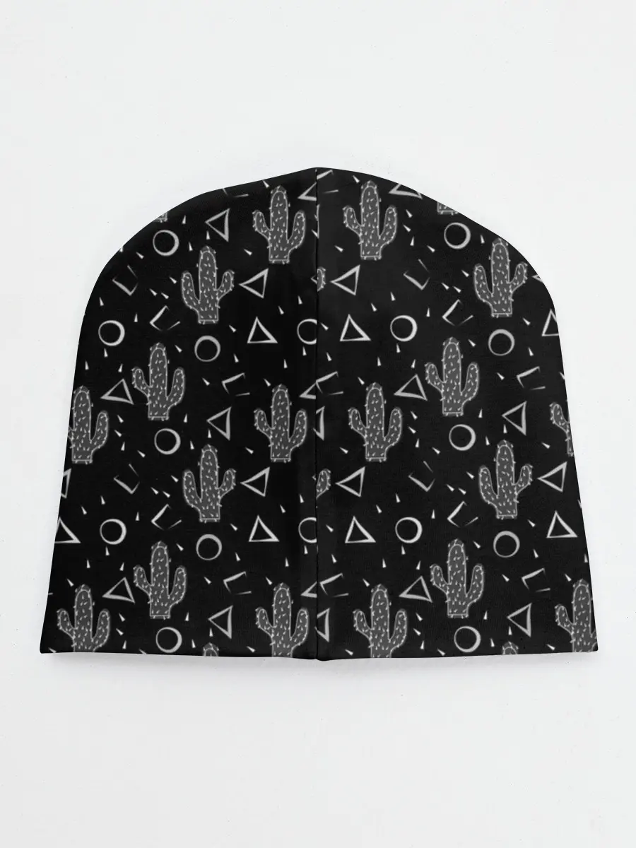 Детская шапка / Черно белые кактусы