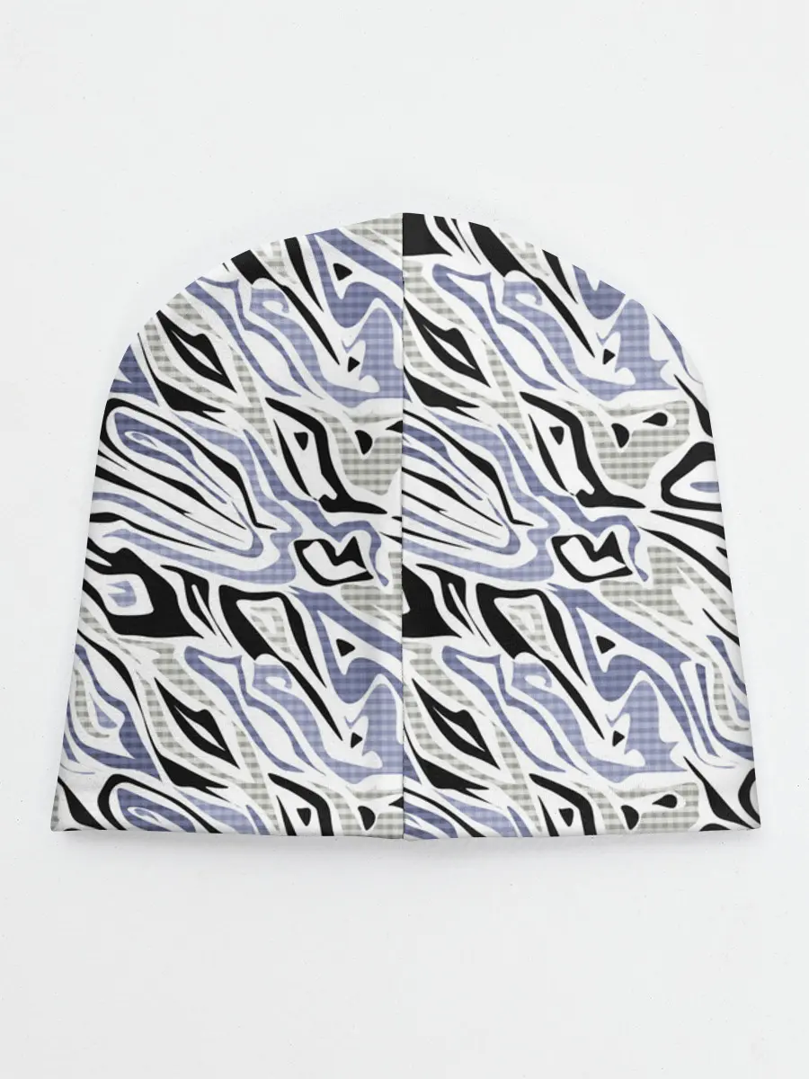 Детская шапка / Абстрактный сиренево-черный