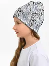 Детская шапка / Абстрактный сиренево-черный