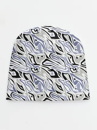 Детская шапка / Абстрактный сиренево-черный