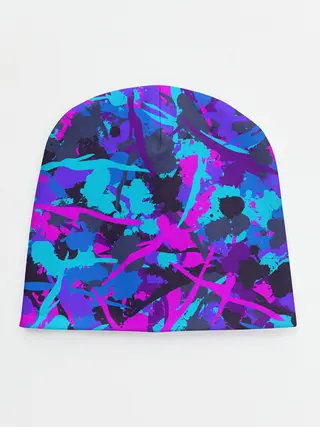 Детская шапка / Неоновые кляксы